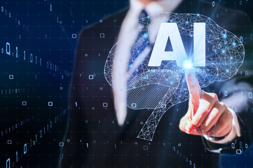 Artificial intelligence concept representing ethical use of ChatGPT in maths homework and digital learning.